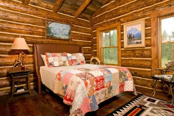 Спальня в стиле русская деревня