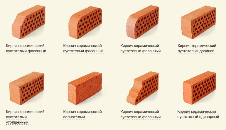 Типы керамических кирпичей для заборных столбов