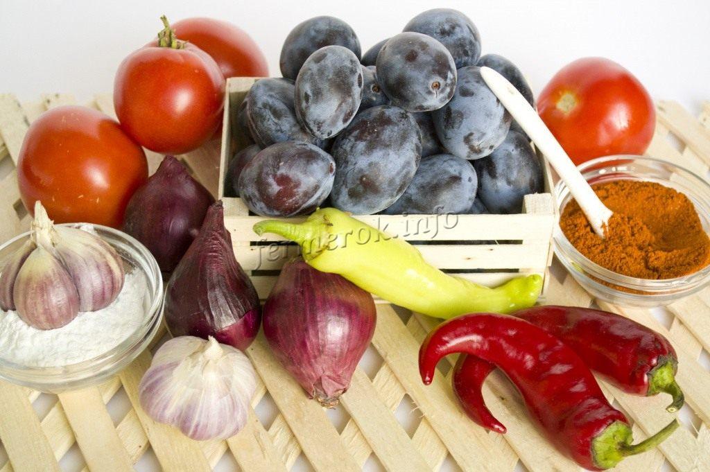 Набор фруктов и овощей на Ткемали