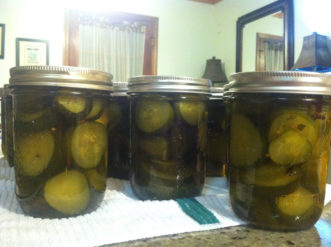 Canned sweet pickles