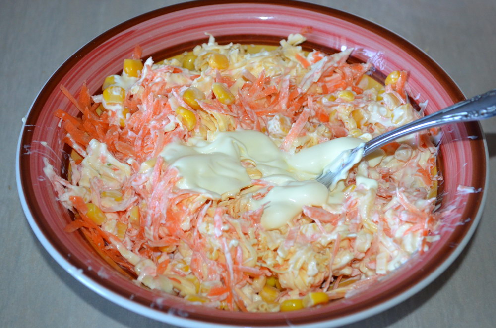 Салат с морковь с майонезом и чесноком рецепт с фото
