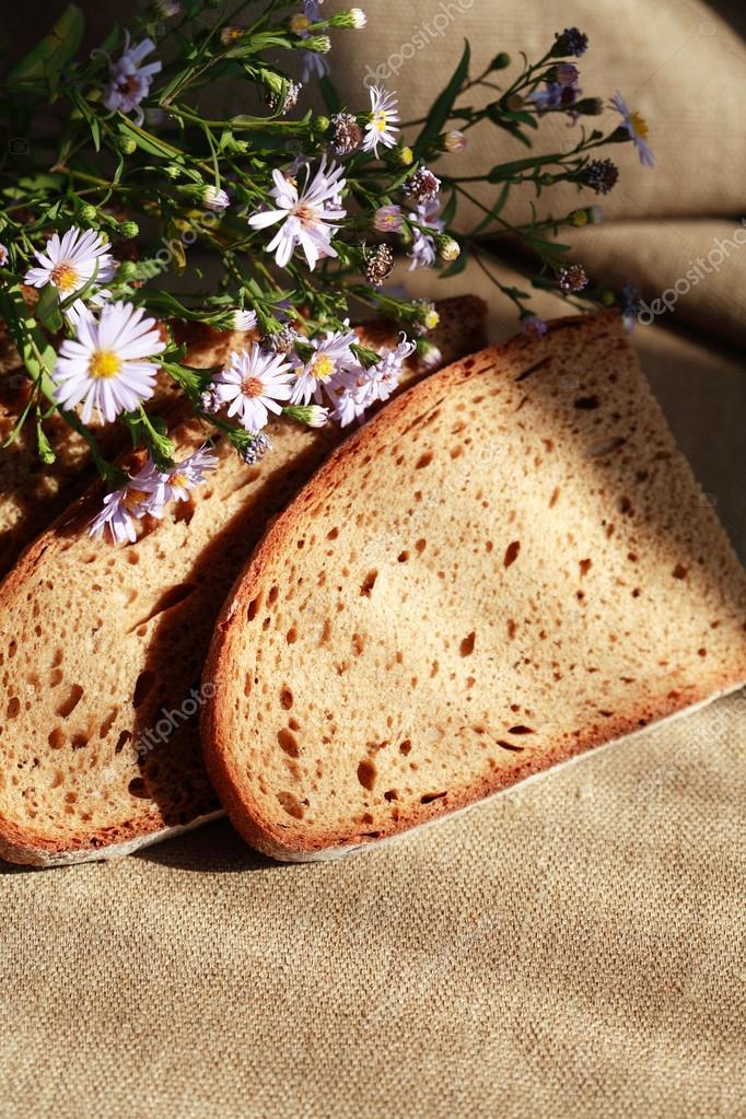 depositphotos 59193343 stock photo bread and flowers