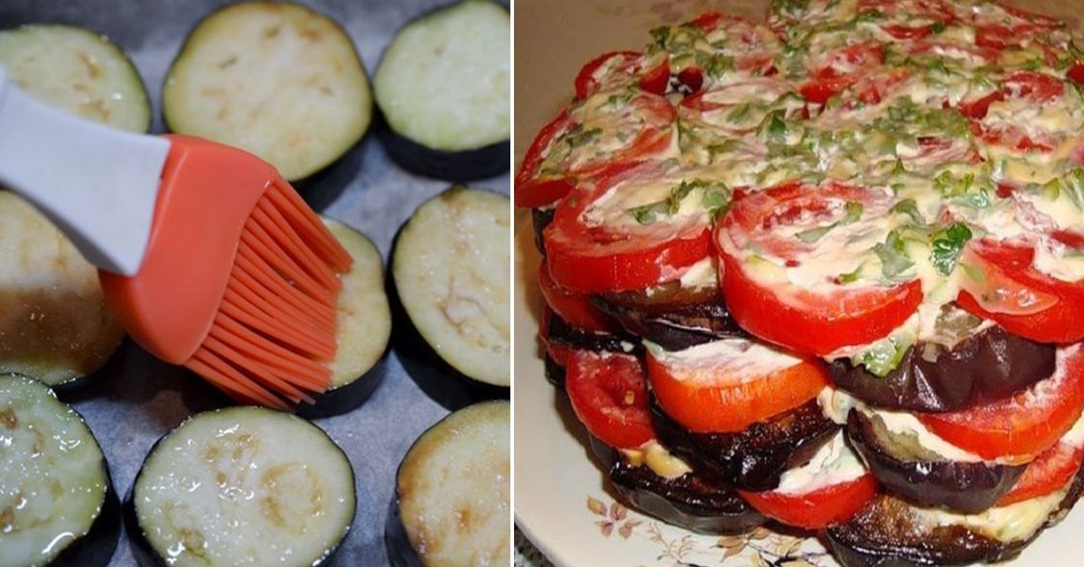 Салат баклажаны с помидорами и чесноком рецепт