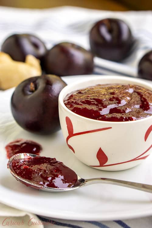 Chinese plum sauce is the perfect recipe to preserve summer plums into a lightly sweet, lightly tart, and lightly spiced condiment that has many uses. 