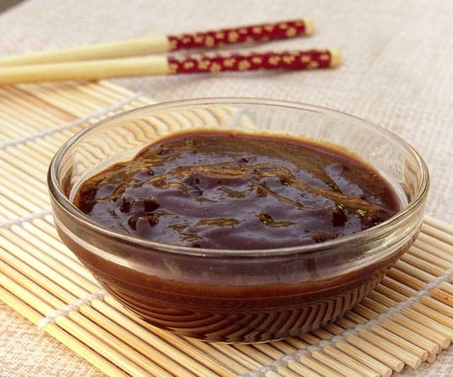 Hoisin Sauce is thick and deep in flavor, kind of like a Chinese barbecue sauce. 