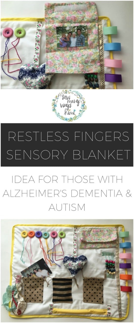 Make an Alzheimer’s sensory stim blanket.