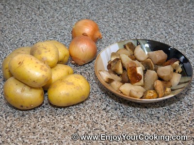 Fried Potato with Porcini Mushrooms Recipe: Step 1
