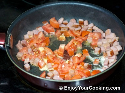 Scrambled Eggs with Ham and Tomatoes Recipe: Step 5