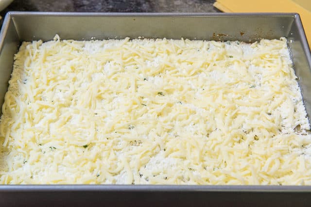 Adding Shredded Organic Mozzarella Cheese for Next Layer