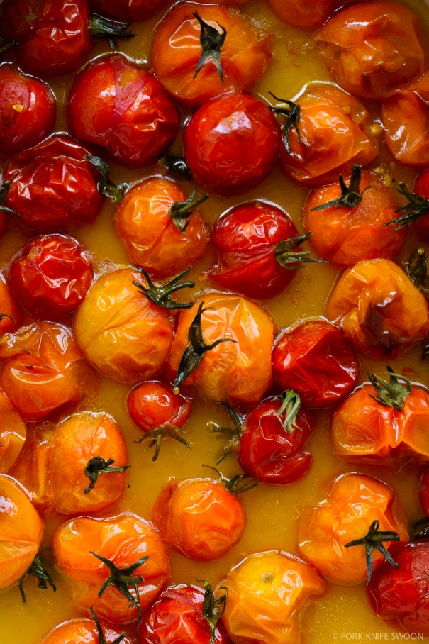 Quick Roasted Cherry Tomato Sauce via forkknifeswoon.com