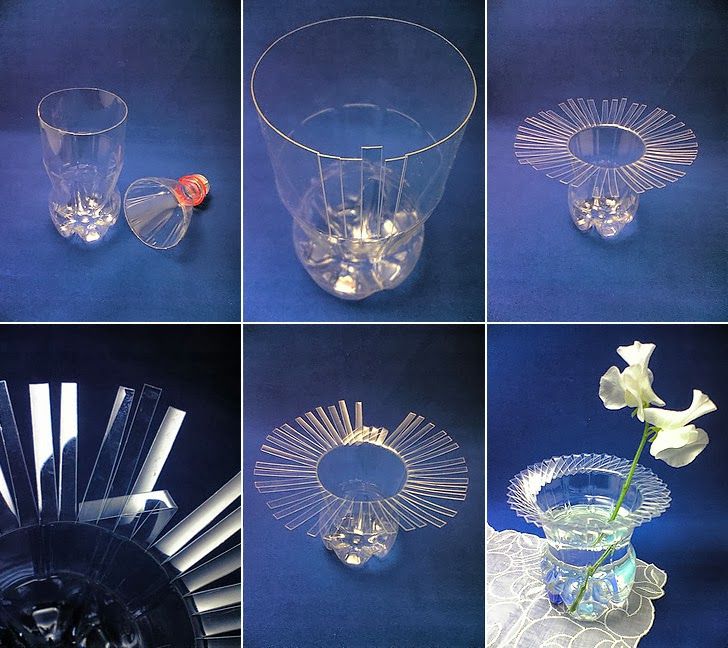 Plastic bottle into an elegant flower holder Step by Step Tutorial : Best out of waste ideas from plastic bottles