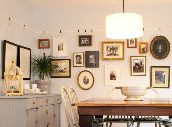 how to hang artwork without using nails Image courtesy of Pinterest