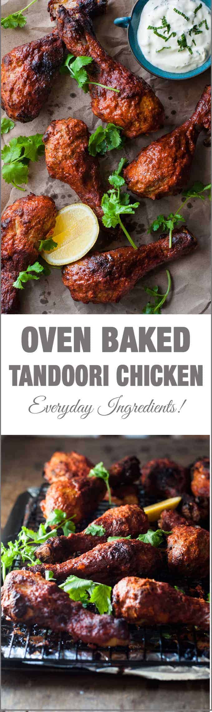 Oven Baked Tandoori Chicken - made from scratch with everyday ingredients, the flavour of this is authentic!