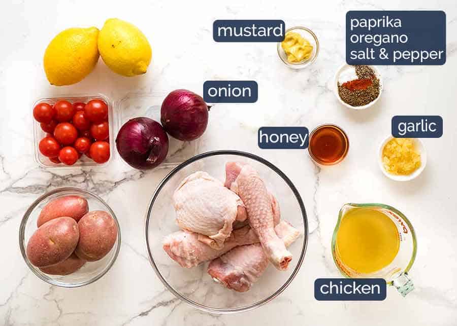 Ingredients in Mediterranean Baked Chicken Dinner