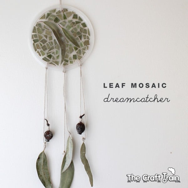 Nature Crafts Ideas - leaf sun catcher and dream catcher - wonderful gumnut craft