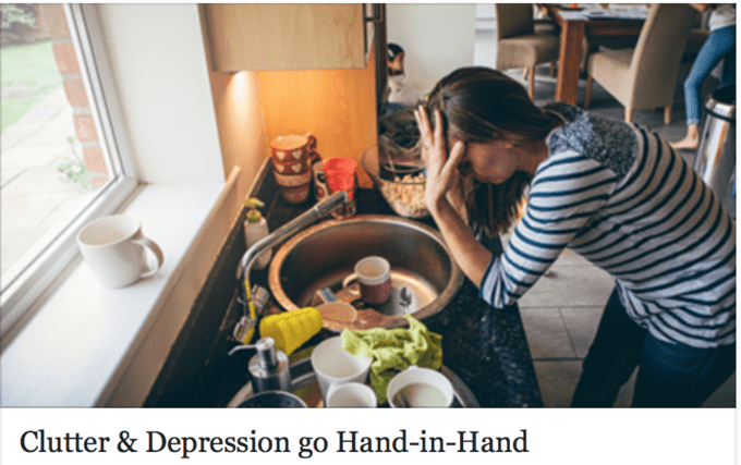clutter & depression go hand in hand